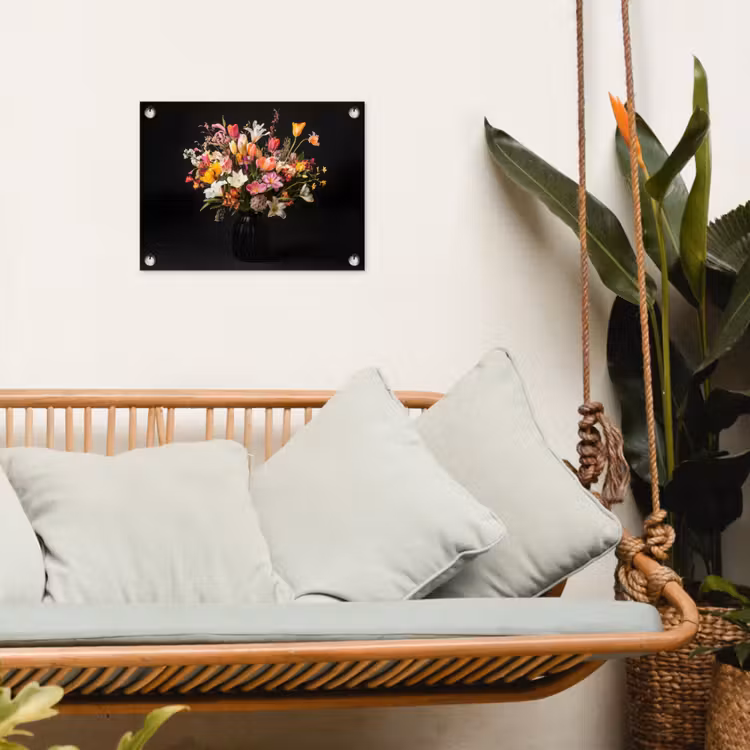 Vaas - Bloemen - Tulpen tuinposter los doek klein -sfeer7