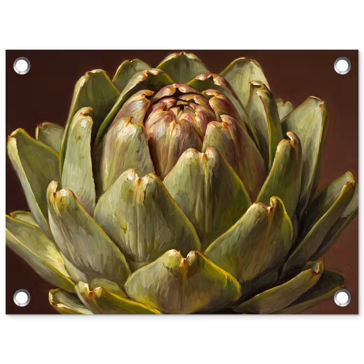 Garden Poster - Vegetable - Artichoke - Green - Groente - Artisjok - Groen tuinposter los doek klein