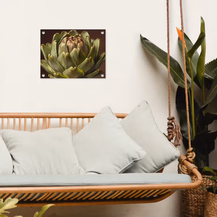 Garden Poster - Vegetable - Artichoke - Green - Groente - Artisjok - Groen tuinposter los doek klein