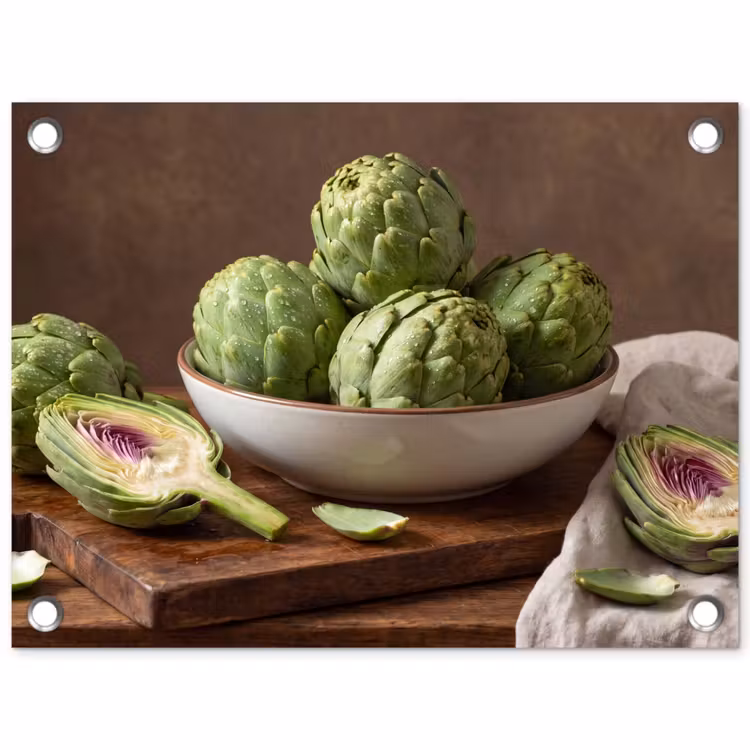 Garden Poster - Vegetables - Artichoke - Kitchen - Groenten - Artisjok - Keuken tuinposter los doek klein