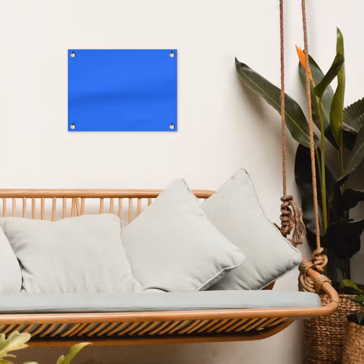Vivid - Cobalt - Blauw tuinposter los doek klein 239 -sfeer7