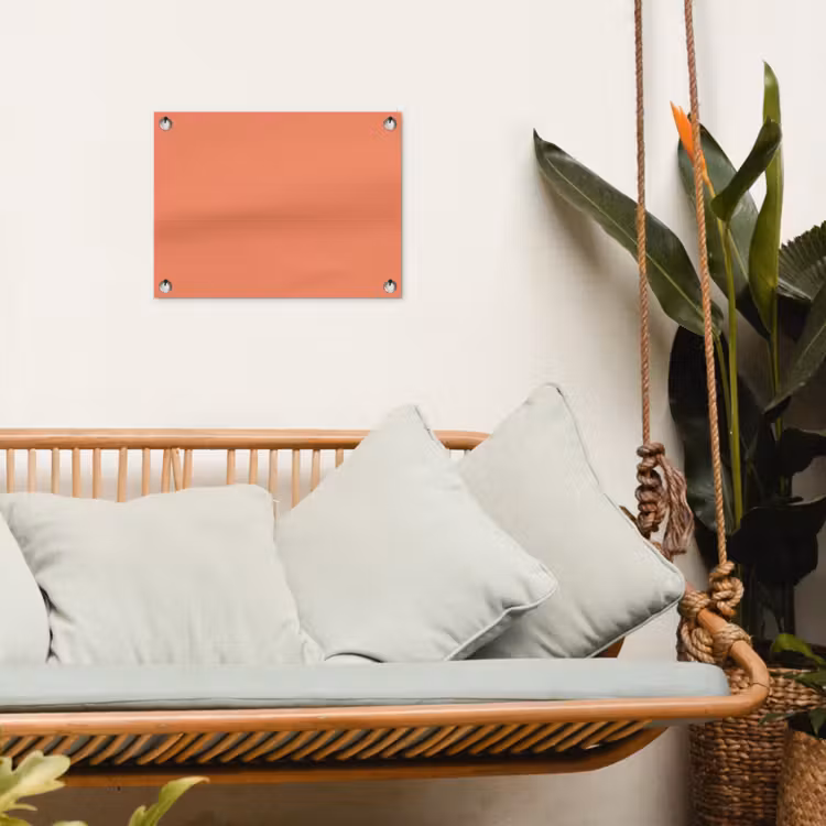 Warm - Clay - Terracotta tuinposter los doek klein 239 -sfeer7