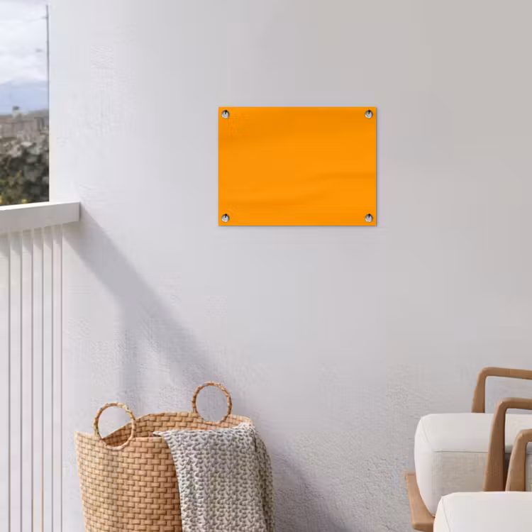 Warm - Ochre - Oranje tuinposter los doek klein 239 -sfeer8