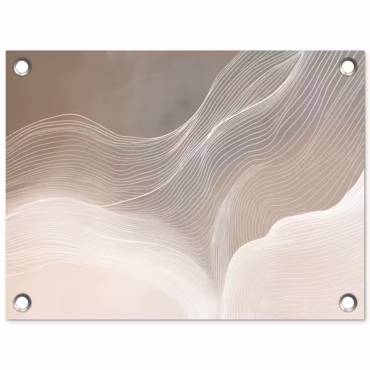 Golvende lijnen - Luchtstromen - Harmonieus tuinposter los doek klein -3d