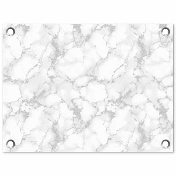 Wit - Marmer - Grijs tuinposter los doek klein 239 -3d