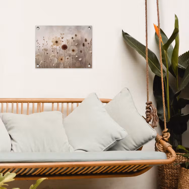 Wilde bloemen - Botanisch - Vintage - Natuur - Rustiek tuinposter los doek klein -sfeer7