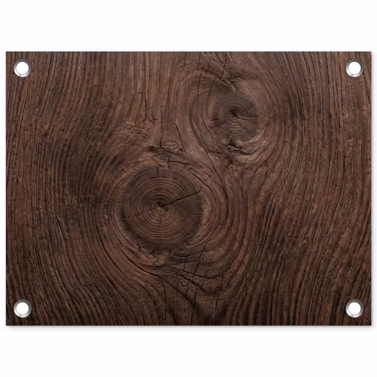 Houtnerf - Textuur - Patroon - Bruin - Rustiek tuinposter los doek klein -3d