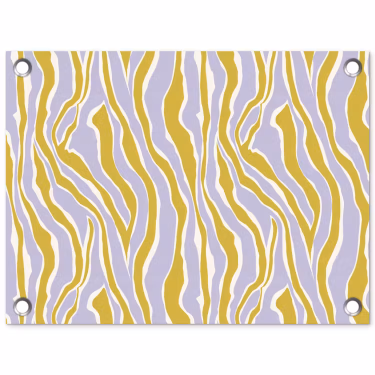 Zebra - Modern - Meerkleurig tuinposter los doek klein 239 -3d