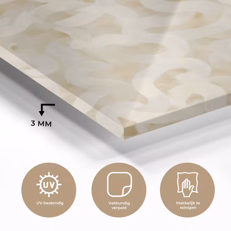Abstract - Lijnen - Beige plexiglas 5mm klein 11 -sfeer2
