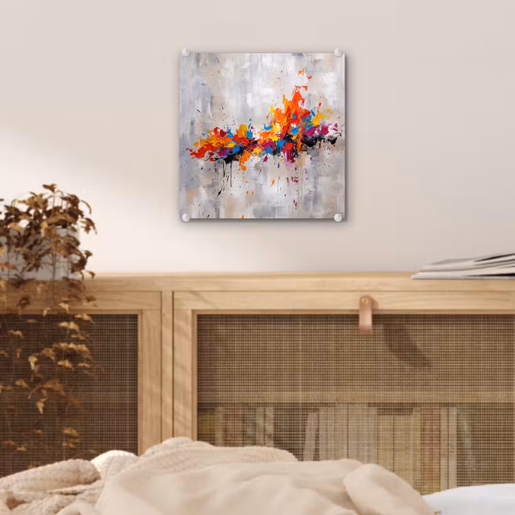 Abstract - Schilderij - Kleurrijk - Dynamisch plexiglas 5mm klein -sfeer4