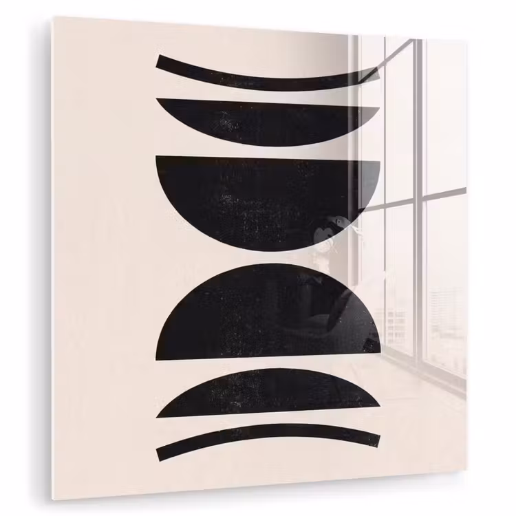 Glass Print - Abstract - Shapes - Black - Abstract - Vormen - Zwart plexiglas 5mm klein