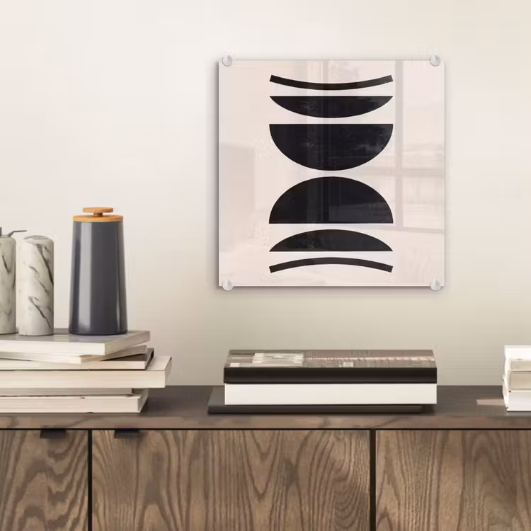 Glass Print - Abstract - Shapes - Black - Abstract - Vormen - Zwart plexiglas 5mm klein