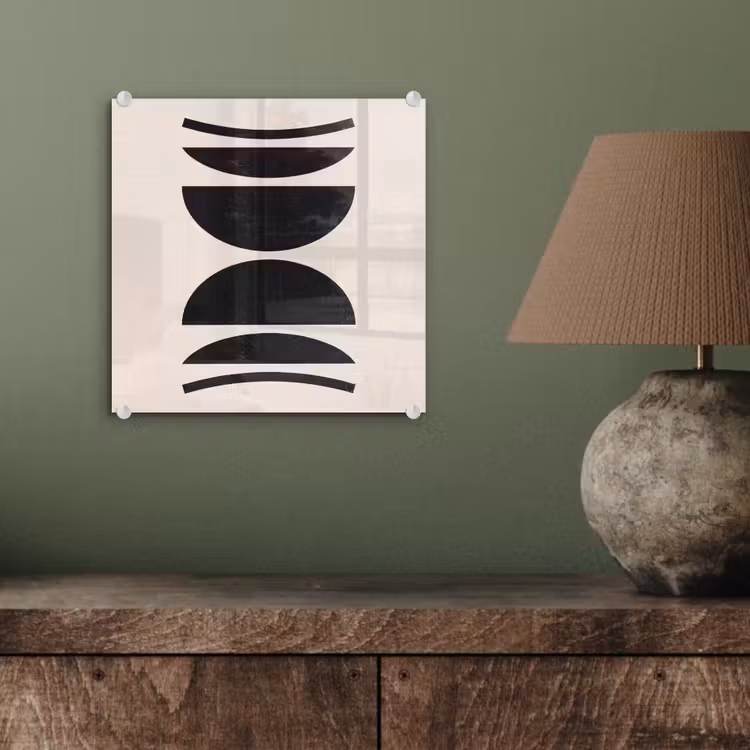 Glass Print - Abstract - Shapes - Black - Abstract - Vormen - Zwart plexiglas 5mm klein