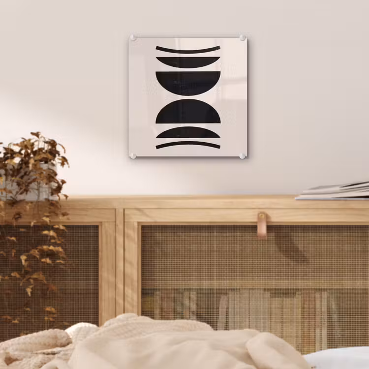 Glass Print - Abstract - Shapes - Black - Abstract - Vormen - Zwart plexiglas 5mm klein