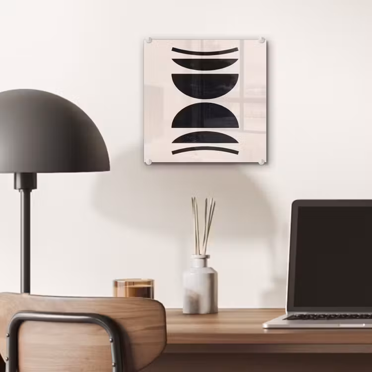 Glass Print - Abstract - Shapes - Black - Abstract - Vormen - Zwart plexiglas 5mm klein