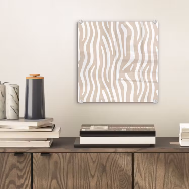 Abstract - Zebra - Beige plexiglas 5mm klein 11 -sfeer1