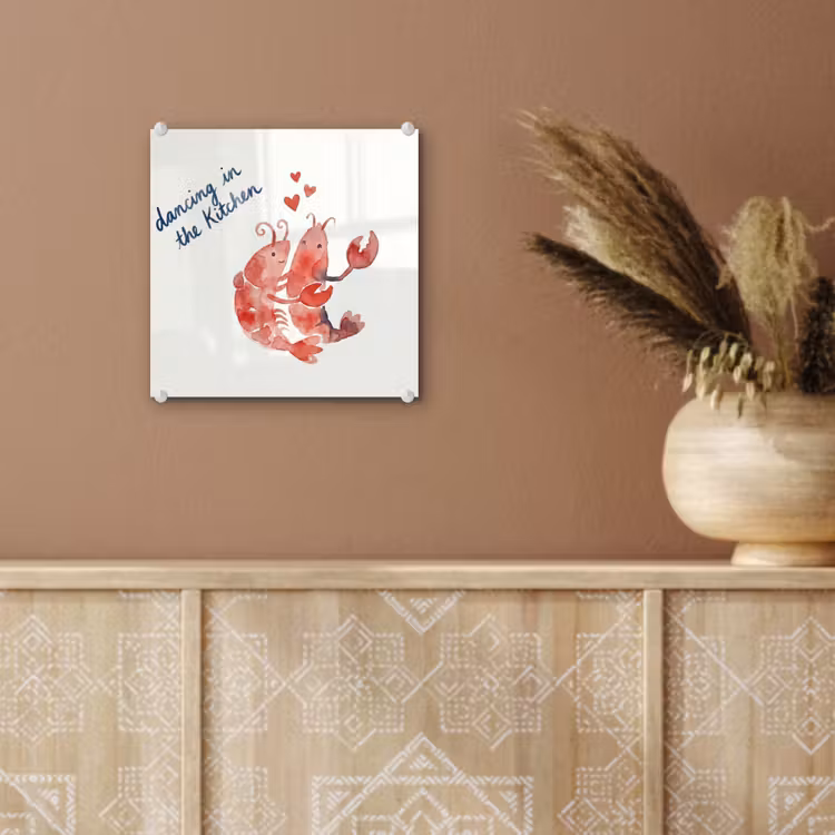 Dier - Dans - Liefde - Waterverf - Rood plexiglas 5mm klein -sfeer5