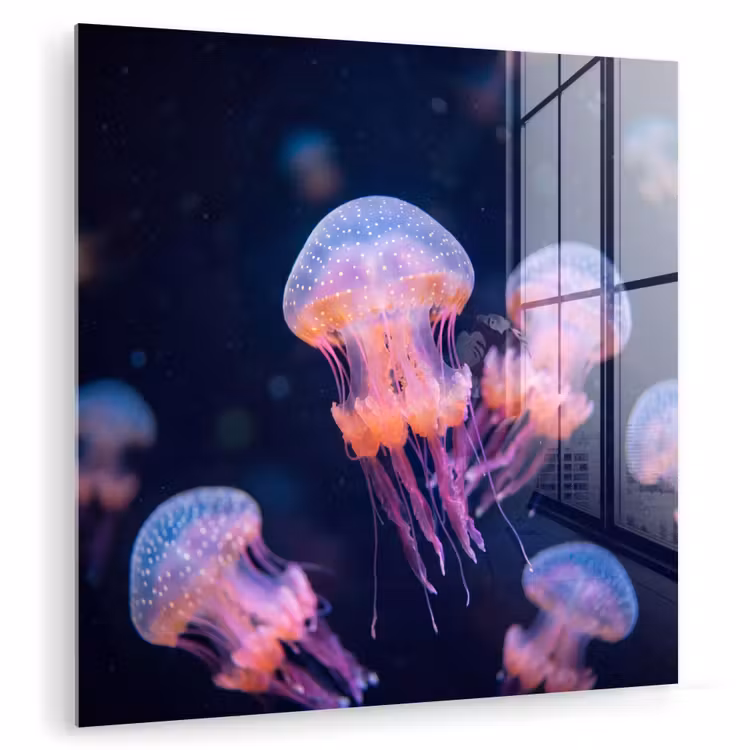 Dier - Onderwater - Natuur - Roze - Mysterieus plexiglas 5mm klein -zzzproduct_nieuw