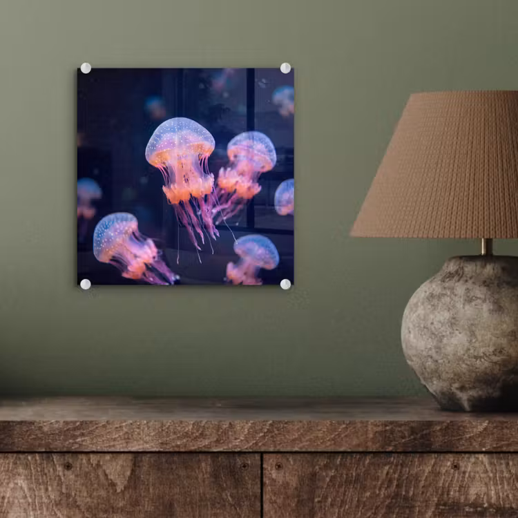 Dier - Onderwater - Natuur - Roze - Mysterieus plexiglas 5mm klein -sfeer3