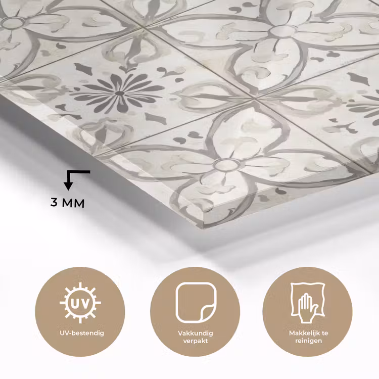 Antiek - Tegel - Beige plexiglas 5mm klein 11 -sfeer2