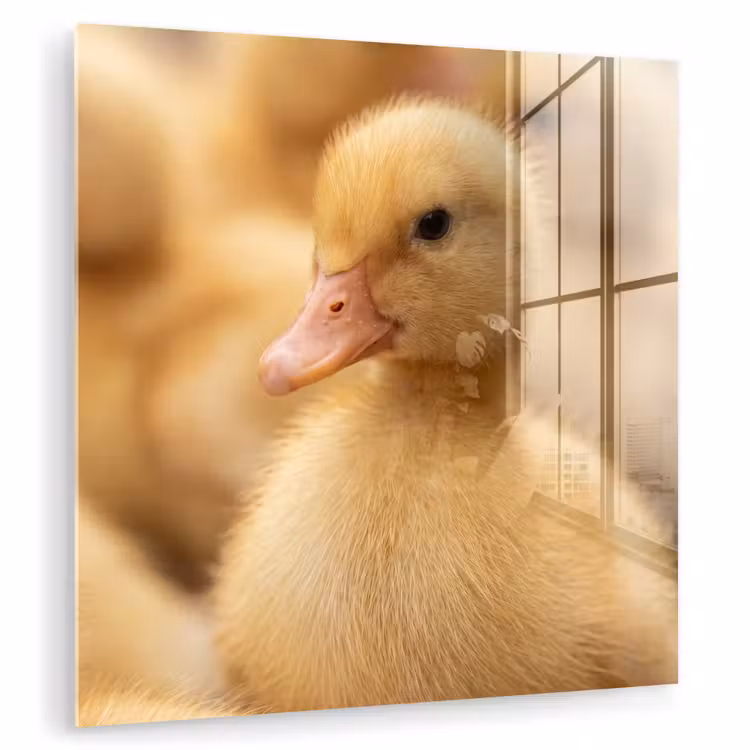 Pijltje - Eend - Natuur - Geel plexiglas 5mm klein -zzzproduct_nieuw