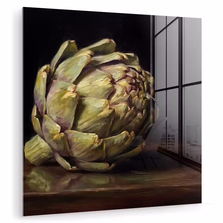 Glass Print - Artichoke - Food - Classic - Artichok - Eten - Klassiek plexiglas 5mm klein