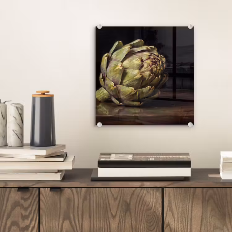 Glass Print - Artichoke - Food - Classic - Artichok - Eten - Klassiek plexiglas 5mm klein