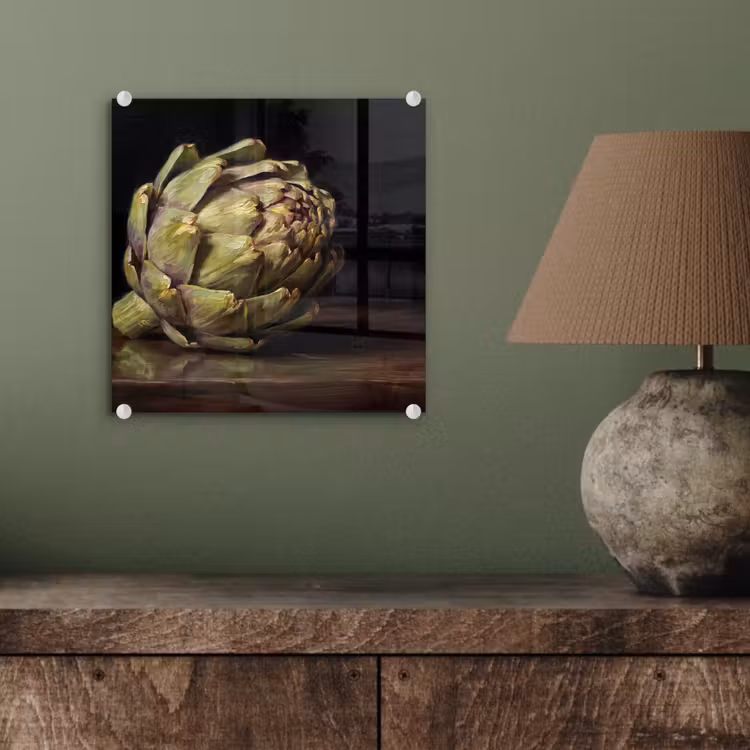 Glass Print - Artichoke - Food - Classic - Artichok - Eten - Klassiek plexiglas 5mm klein