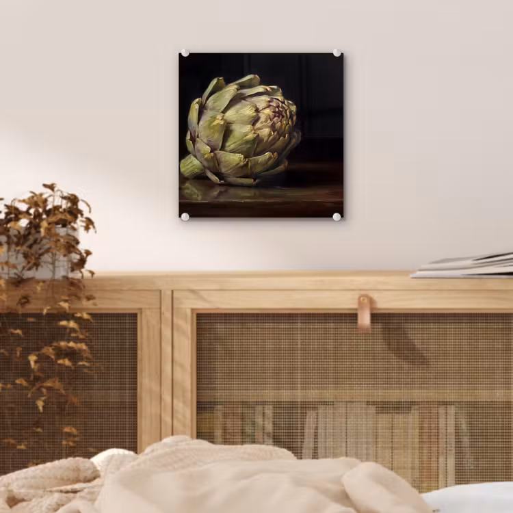 Glass Print - Artichoke - Food - Classic - Artichok - Eten - Klassiek plexiglas 5mm klein