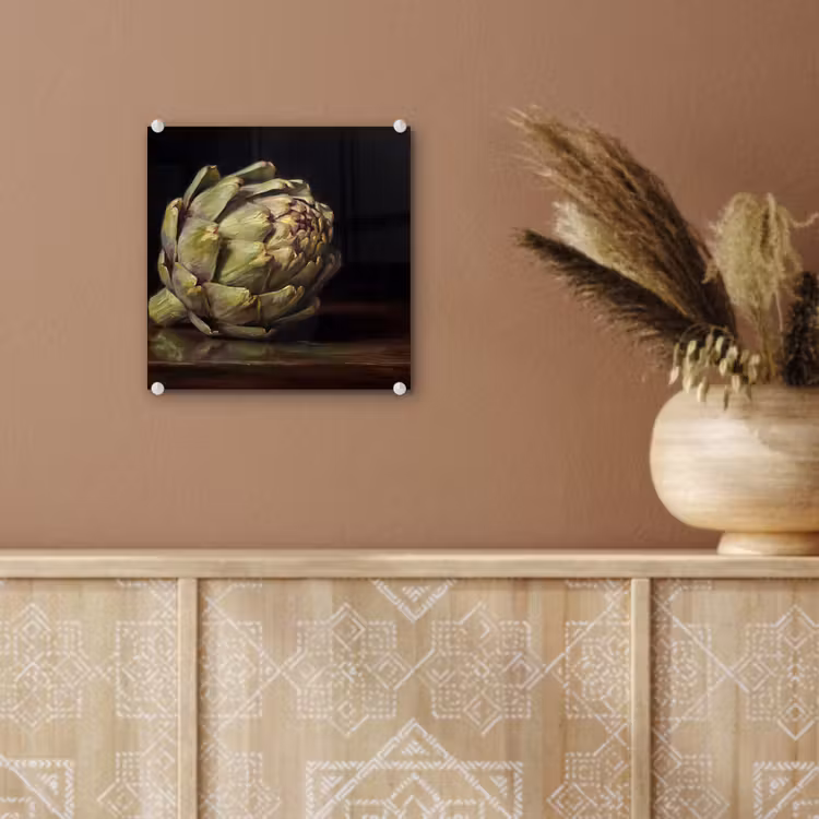Glass Print - Artichoke - Food - Classic - Artichok - Eten - Klassiek plexiglas 5mm klein