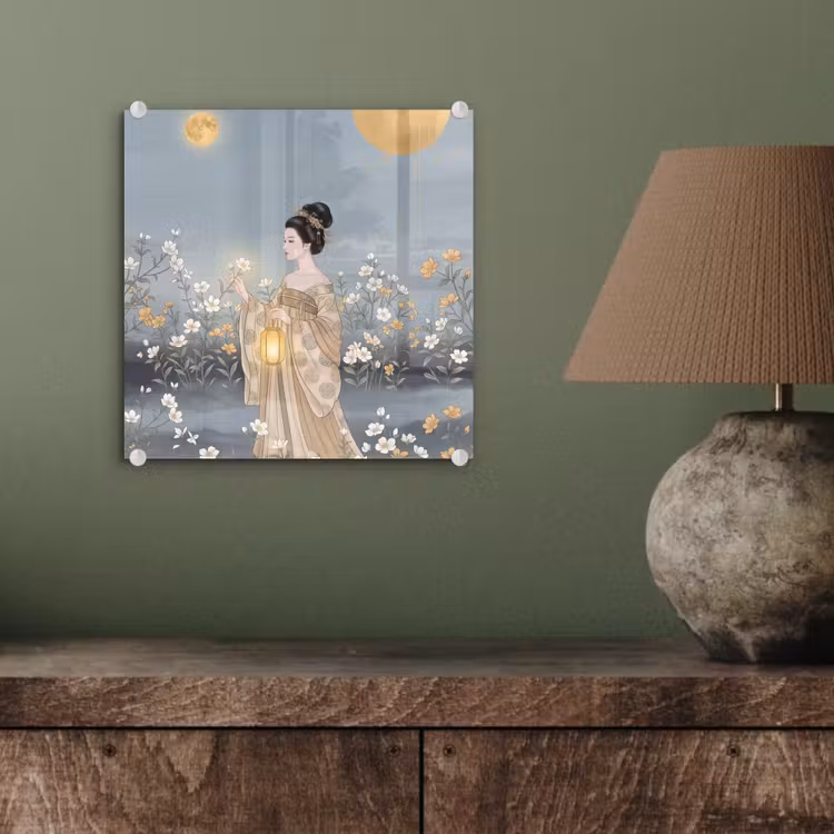 Aziatisch - Vrouw - Kimono plexiglas 5mm klein -sfeer3