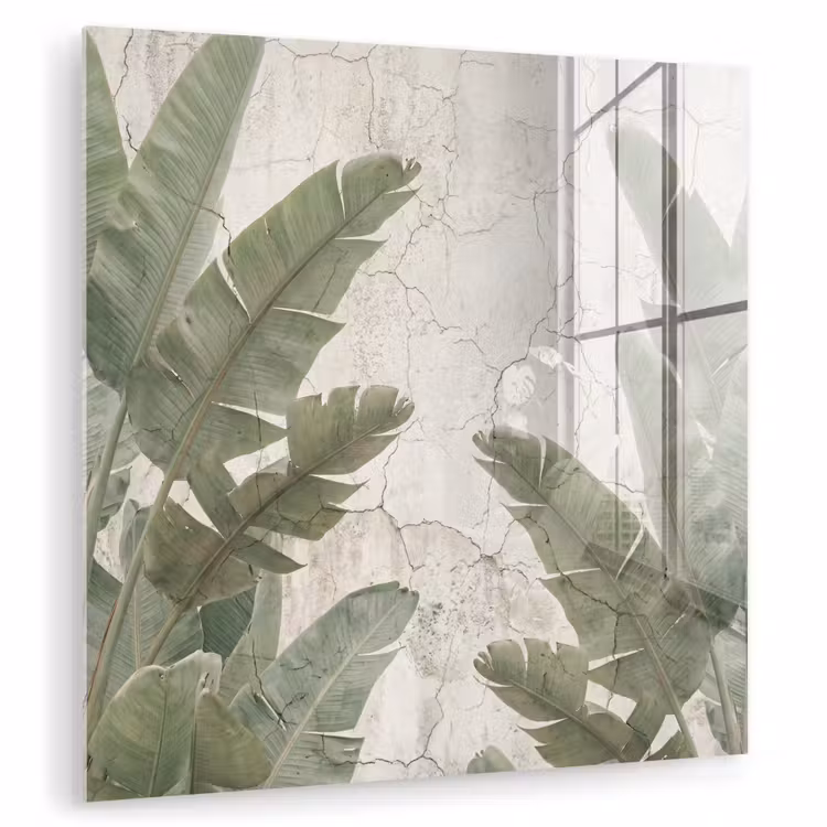 Bananenbladeren - Beton - Groen plexiglas 5mm klein -zzzproduct_nieuw