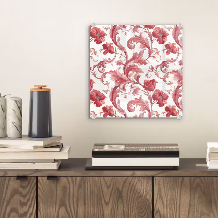Barok - Patroon - Rood plexiglas 5mm klein 11 -sfeer1