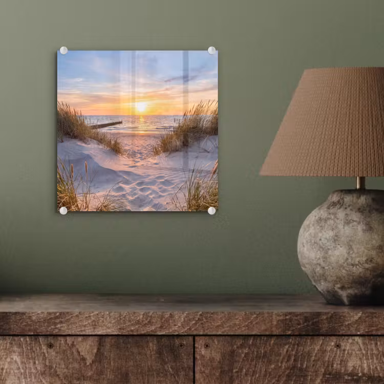 Strand - Zonsondergang - Natuur - Landschap plexiglas 5mm klein -sfeer3