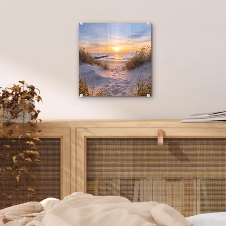 Strand - Zonsondergang - Natuur - Landschap plexiglas 5mm klein -sfeer4