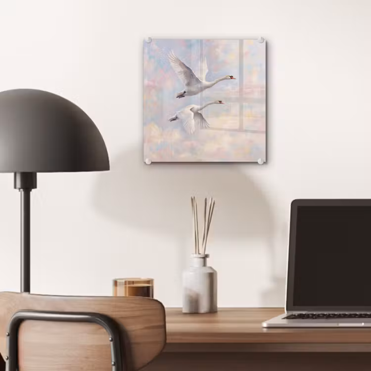 Vogel - Vliegend - Lucht - Modern - Pastel plexiglas 5mm klein -sfeer6