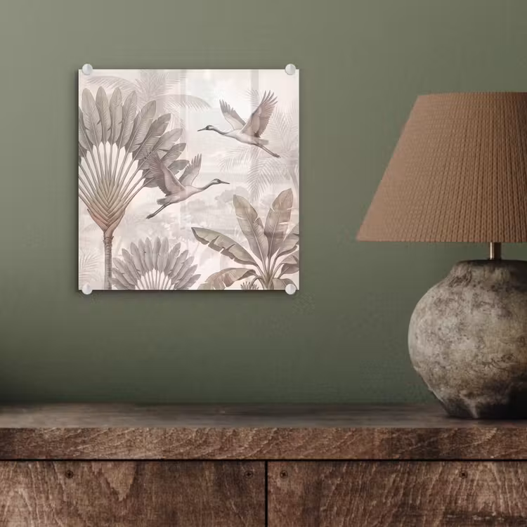 Vogel - Tropisch - Jungle - Natuur - Beige plexiglas 5mm klein -sfeer3