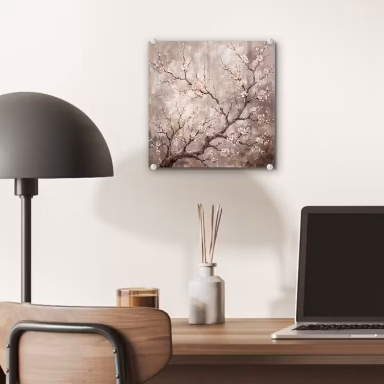 Bloesem - Takken - Schilderij - Beige - Serene plexiglas 5mm klein -sfeer6