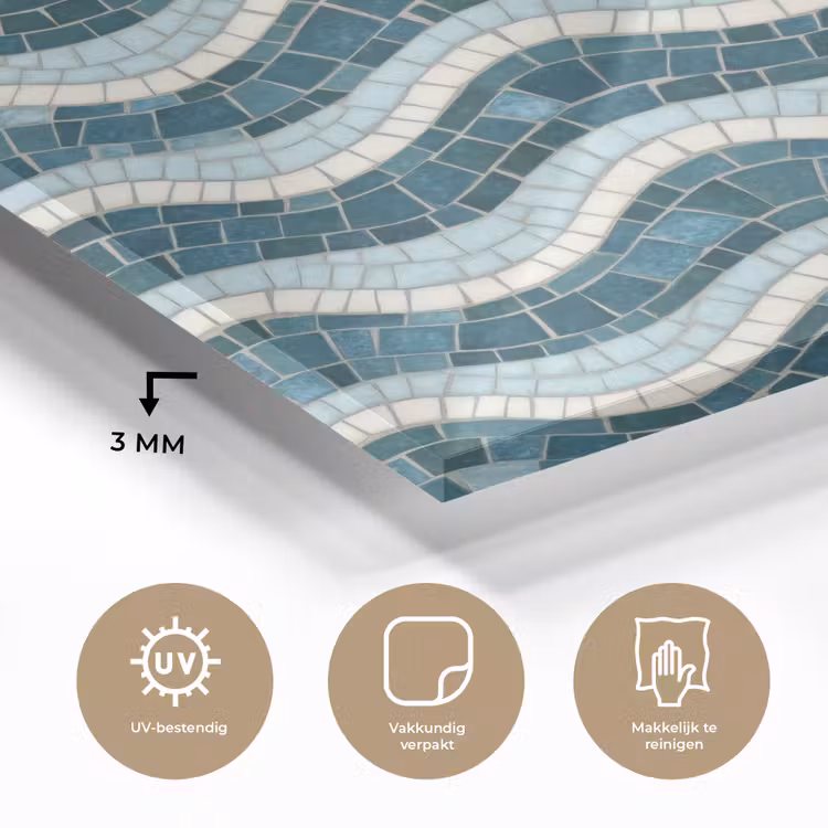 Blauw - Wit - Mozaïek - Golvend plexiglas 5mm klein 11 -sfeer2