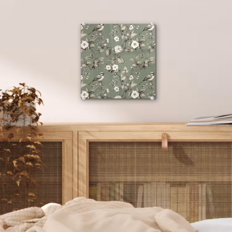 Botanisch - Vogels - Groen plexiglas 5mm klein 11 -sfeer4