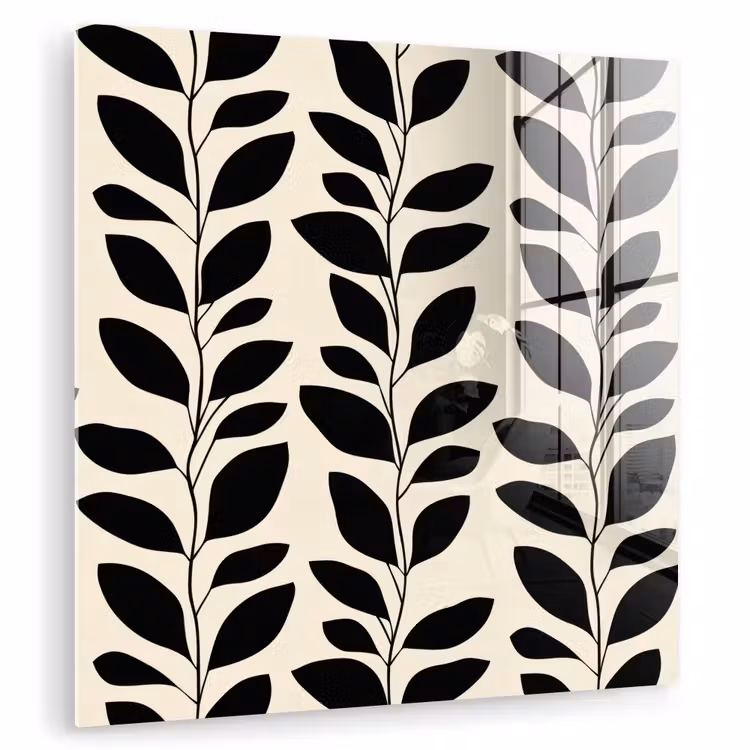 Botanisch - Dessin - Zwart - Beige plexiglas 5mm klein 11 -zzzproduct_nieuw