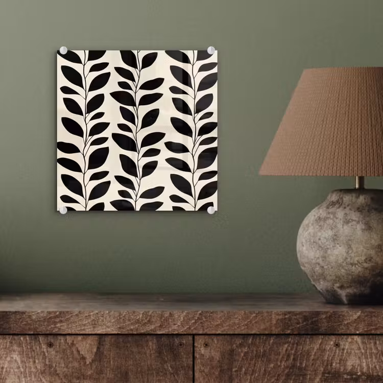 Botanisch - Dessin - Zwart - Beige plexiglas 5mm klein 11 -sfeer3