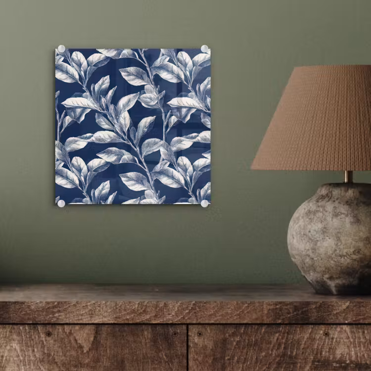 Botanisch - Patroon - Blauw plexiglas 5mm klein 11 -sfeer3