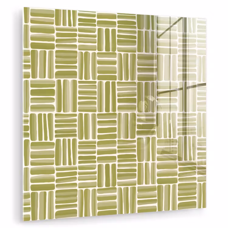 Vlecht - Patroon - Groen plexiglas 5mm klein 11 -zzzproduct_nieuw