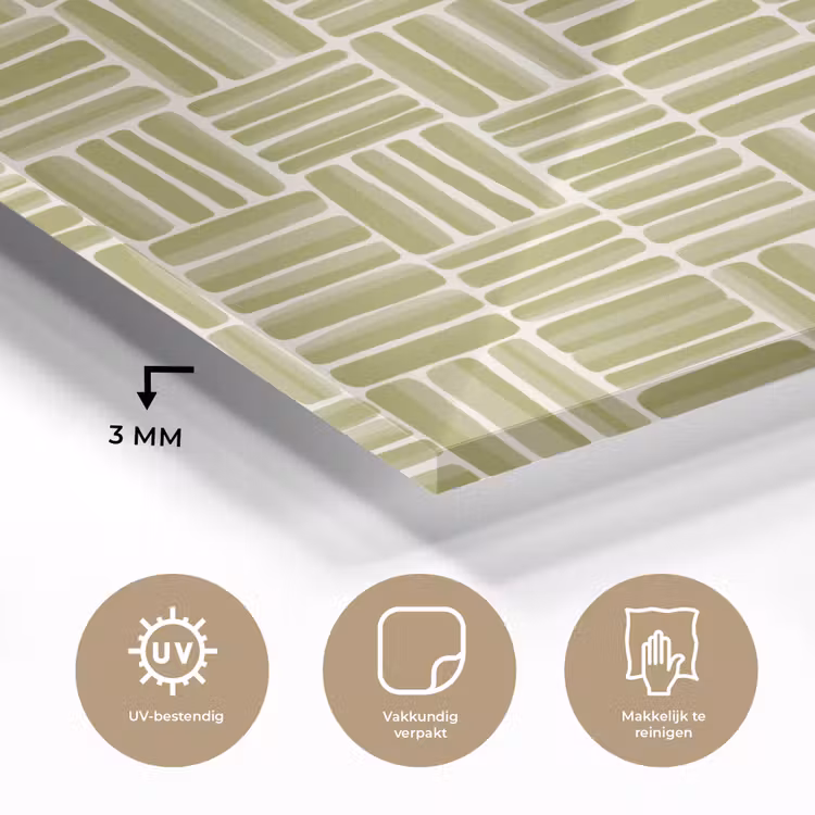 Vlecht - Patroon - Groen plexiglas 5mm klein 11 -sfeer2