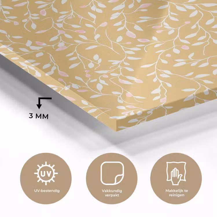 Takjes - Patroon - Oker plexiglas 5mm klein 11 -sfeer2