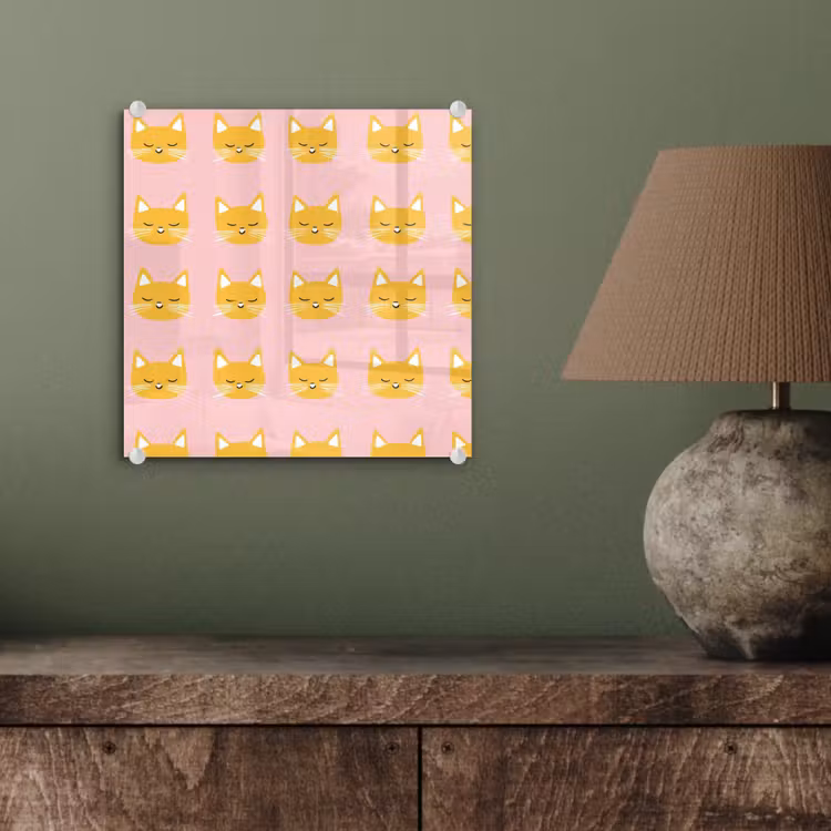 Katten - Patroon - Roze plexiglas 5mm klein 11 -sfeer3