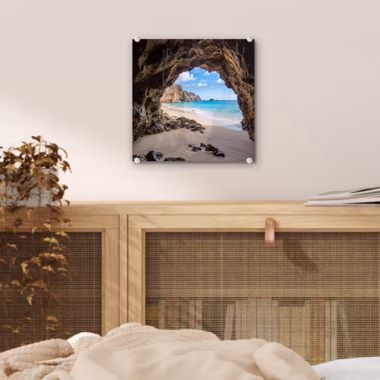 Grot - Strand - Zee - Blauw plexiglas 5mm klein -sfeer4