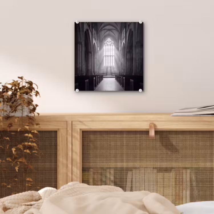 Kerk - Interieur - Lichtstralen - Architectuur - Klassiek plexiglas 5mm klein -sfeer4
