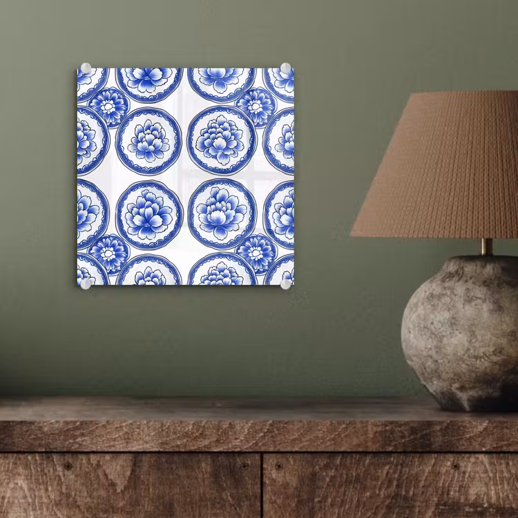 Cirkels - Bloemen - Blauw plexiglas 5mm klein 11 -sfeer3